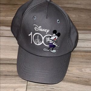 Disney Charcoal 100th anniversary Hat with Mickey Mouse Embroidery
